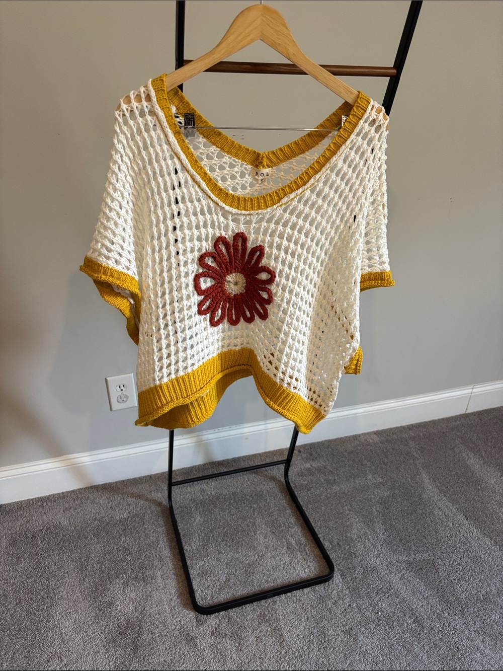 Pol small open weave sweater
